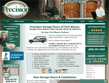 Tablet Screenshot of precisiondoorfortwayne.com